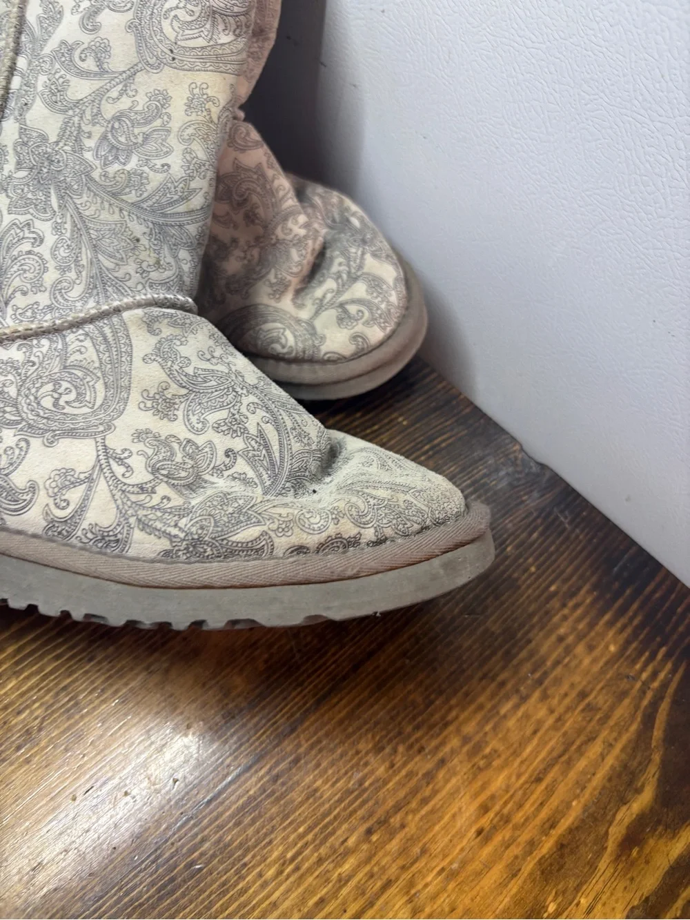 Ugg gray paisley tall boots size 8